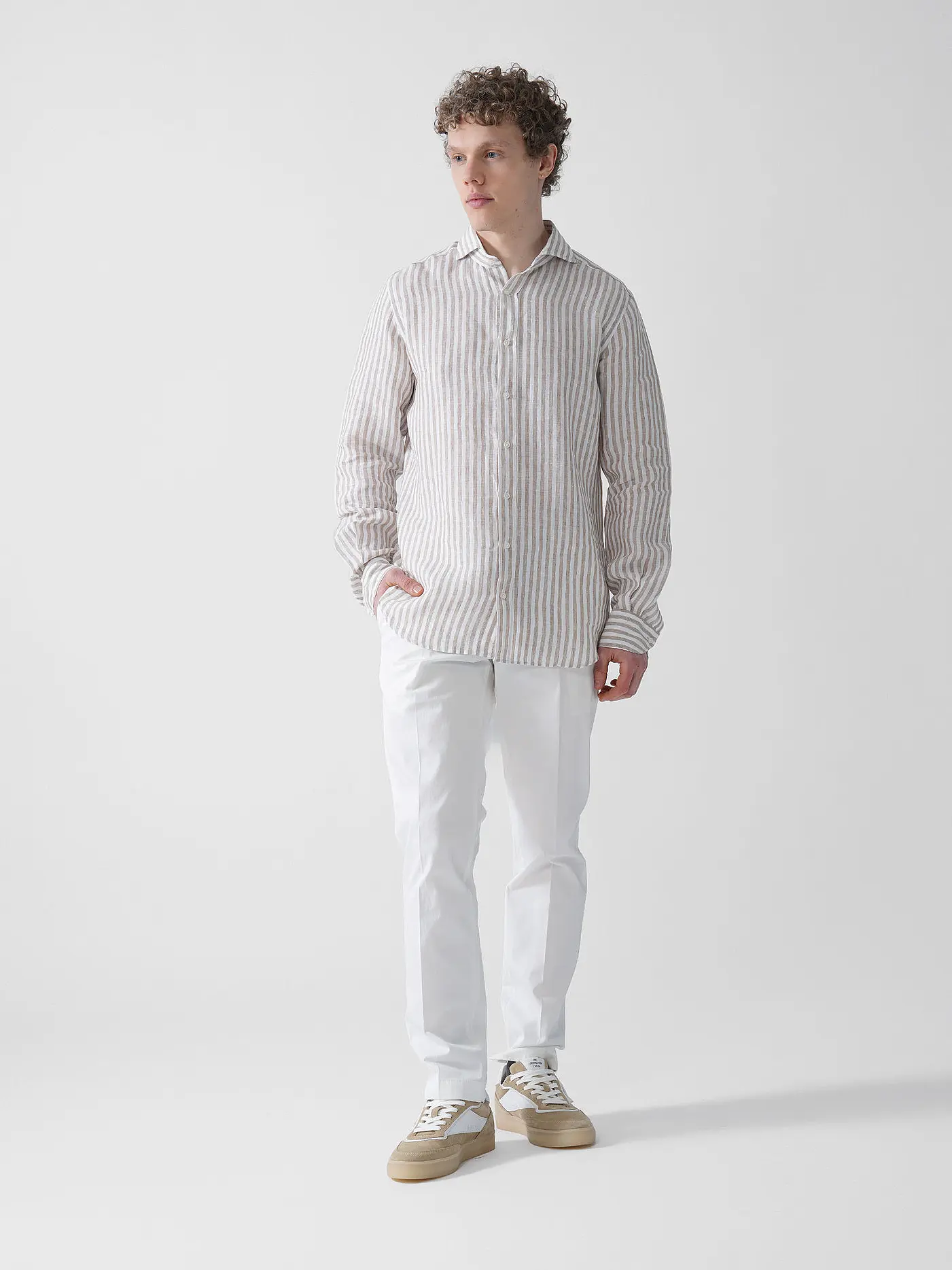 WINDSOR | Leinenhemd Regular Fit | braun
